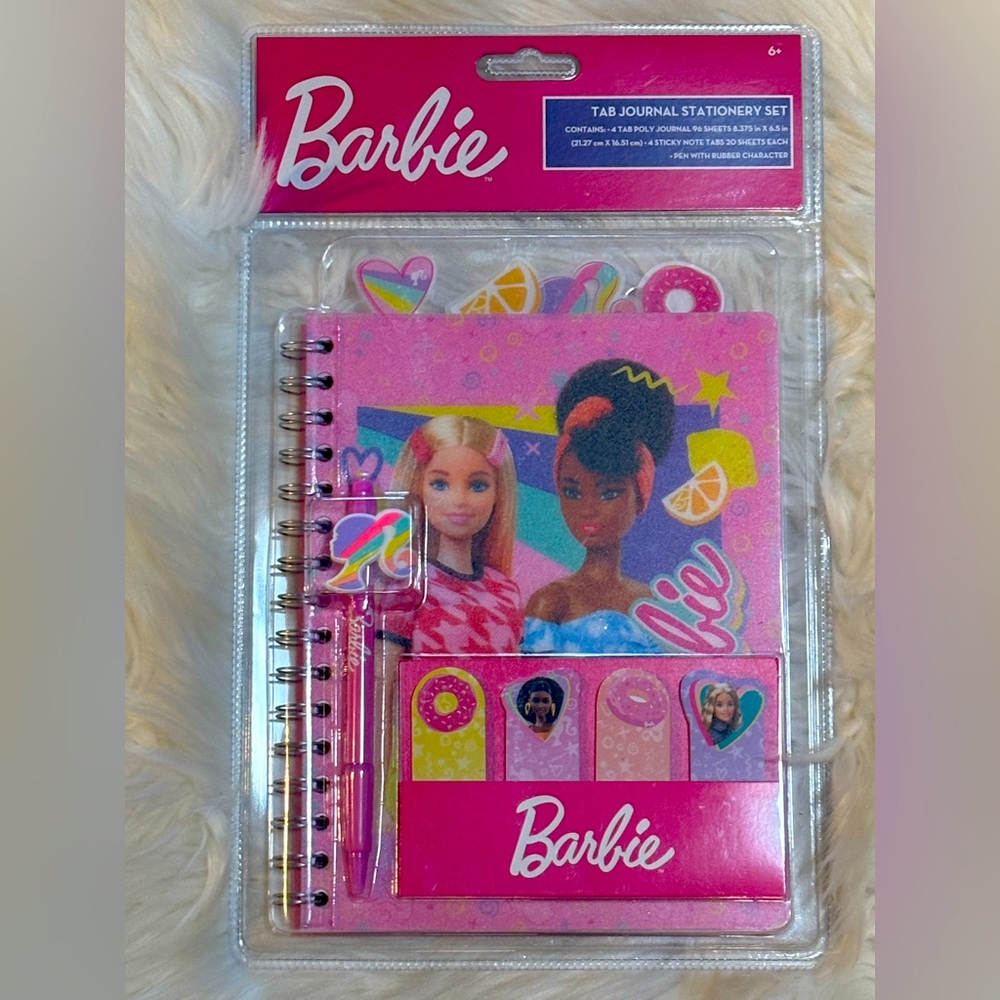 Barbie Tab Journal Spiral Notebook Ballpoint Pen